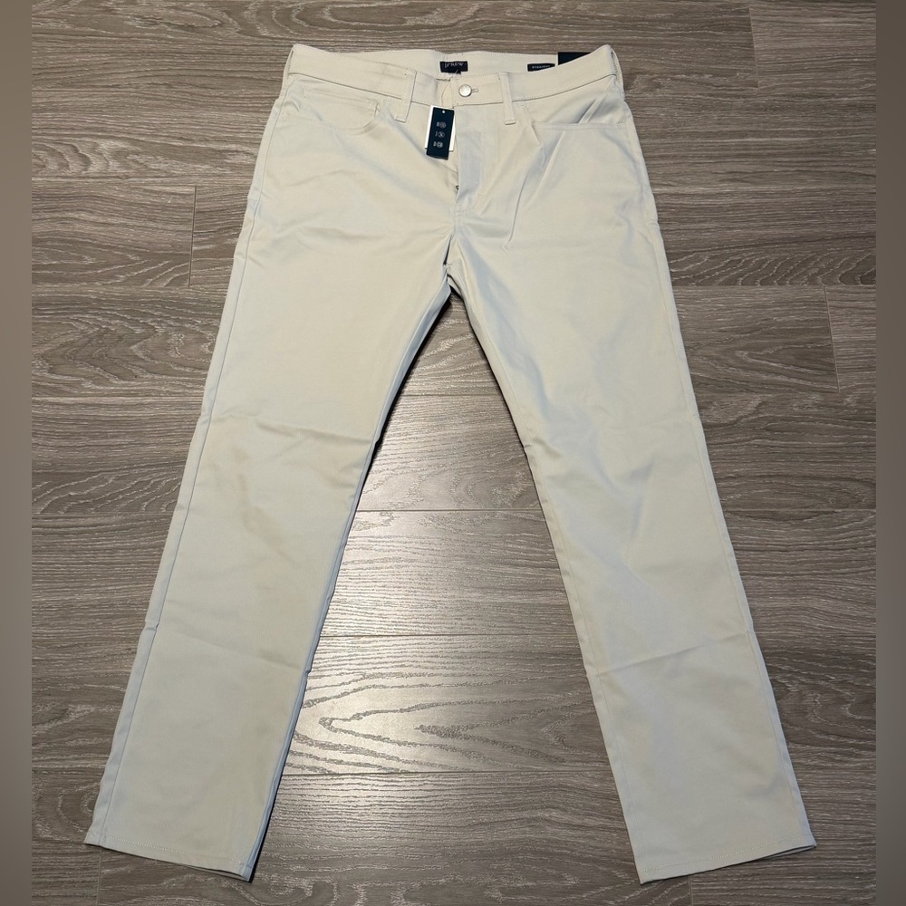 J. Crew Men's Size 32 Five Pocket Tech Pant Light Tan Chinos
